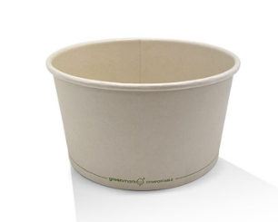 8OZ NATURAL BIOPBS COATED ICE CREAM CUP