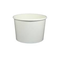 8OZ ROUND PAPER ICE CREAM BOWL WHITE