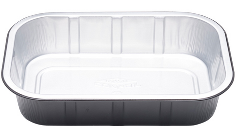 BLACK SMOOTHWALL ALUM FOIL CONTAINER 1000ML