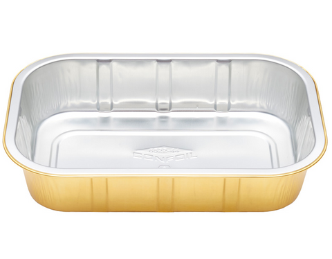 GOLD SMOOTHWALL ALUM FOIL CONTAINER 1000ML