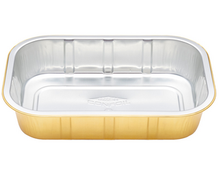 GOLD SMOOTHWALL ALUM FOIL CONTAINER 1000ML