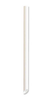 BUBBLE TEA STRAWS PAPER WHITE 12MMX230MM