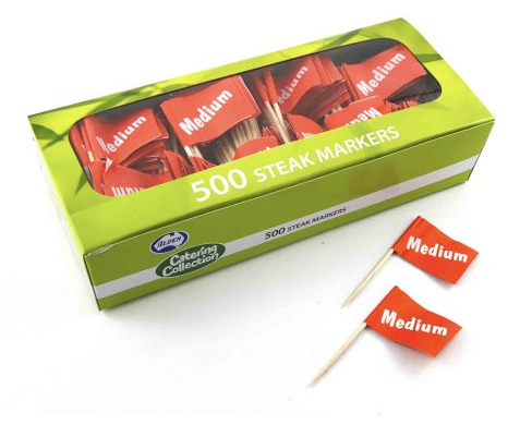 STEAK MARKER MEDIUM FLAGS