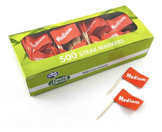 STEAK MARKER MEDIUM FLAGS