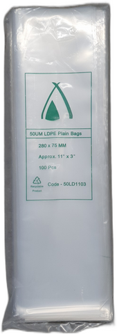 POLY BAG 11x3  (50um) 1000/ctn