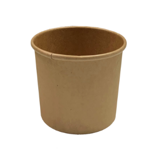 16oz ROUND FOOD TUBS -  WHITE (SLV)