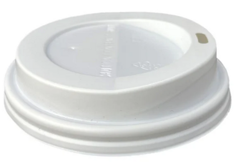 LID FOR 12OZ HOTCUP WHITE TRAVEL (90MM) SLV