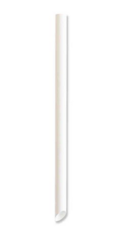 BUBBLE TEA STRAWS PAPER WHITE 12MMX230MM