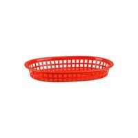 BREAD BASKET-PLASTIC, RECTANGULAR RED