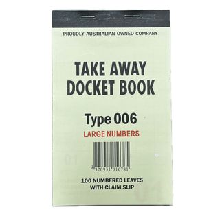 DOCKET BOOK 006 W/ CLAIM SLIP SMALL