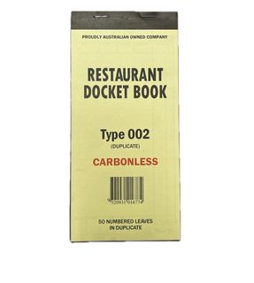 DOCKET BOOK 002  DUPLICATE CARBONLESS LARGE