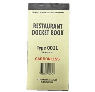 DOCKET BOOK 0011 TRIPLICATE CARBONLESS