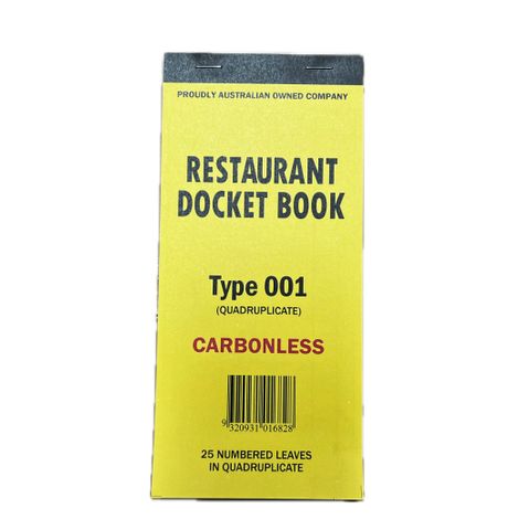DOCKET BOOK 001 CARBONLESS QUAD LARGE