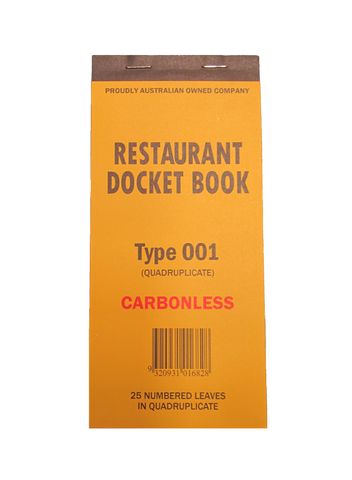 DOCKET BOOK 001 CARBONLESS QUAD LG