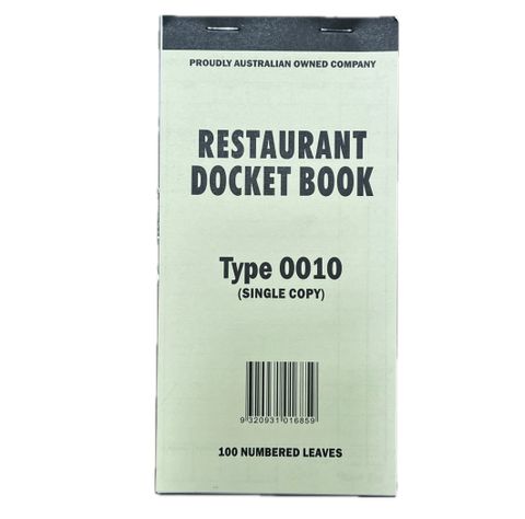 DOCKET BOOK 0010 SINGLE SHEET (100) LARGE
