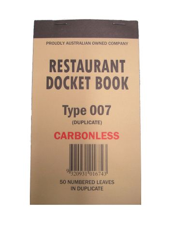 DOCKET BOOK 007 C/LESS 50 DUPLICAT SMAL