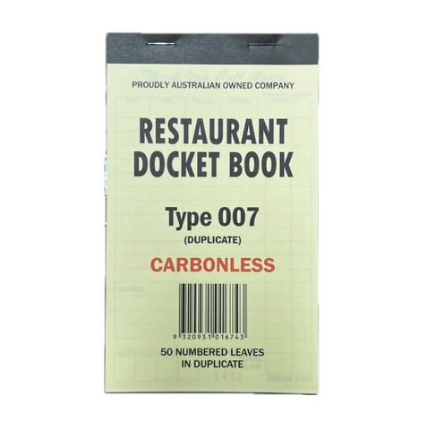 DOCKET BOOK 007 DUPLICAT CARBONLESS (50) SMALL