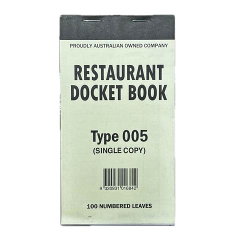 DOCKET BOOK 005 NO CLAIM SLIP SMALL