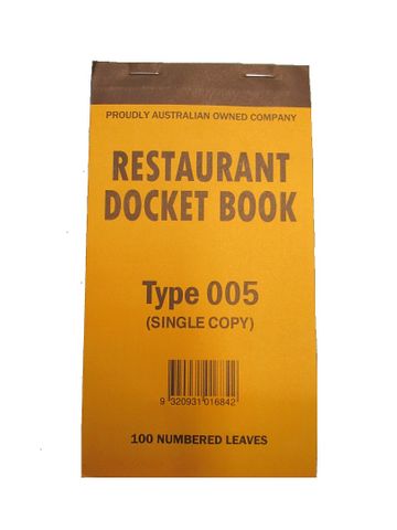 DOCKET BOOK 005 SMALL  NO CLAIM SLIP