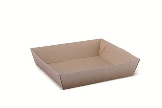 KRAFT TRAY#2  178X178X45 250/CTN