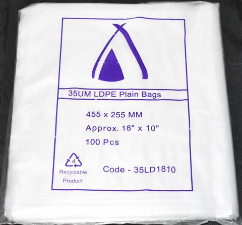 POLY BAG 18'X10' (25UM)  455X255MM CTN