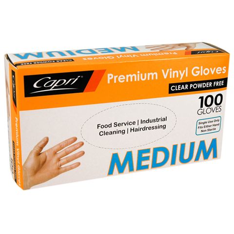 VINYL GLOVE P-FREE MEDIUM