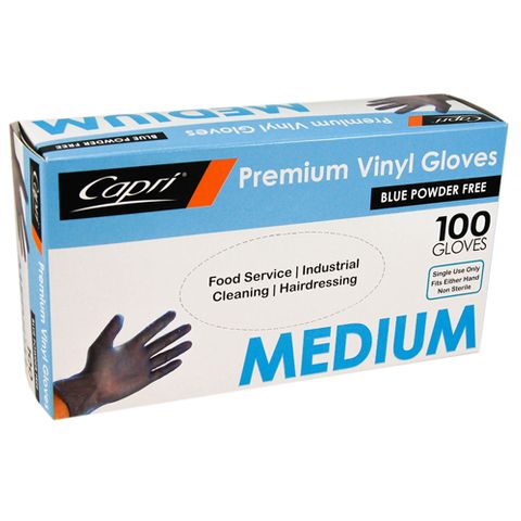 VINYL GLOVE P-FREE BLUE MEDIUM