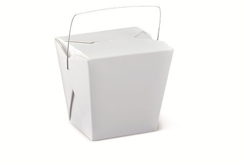 26OZ FOOD PAIL WHITE WITH HANDLE