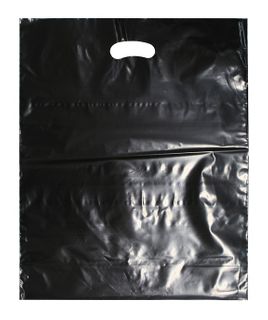 BLACK LDPE DIE CUT BAG LG 500X400 40 MIC CTN