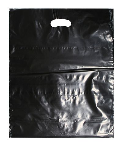 BLACK DIE CUT BAG LG 500X400 40 MIC CTN (NSW ONLY)