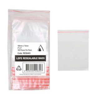 4 X 3  (100 X 75 MM ) RESEALABLE BAG