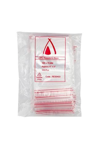 4 X 3  (100 X 75 MM ) RESEALABLE BAG