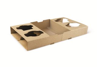 4 CUP FOLD UP CARRY TRAY PAPER  (100)