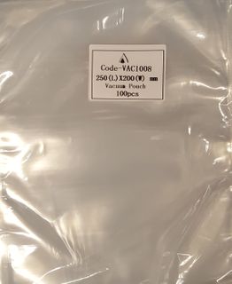 250 X200MM 70UM VACUUM SEAL BAGS (SLV)