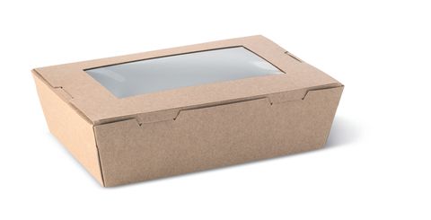 MEDIUM  WINDOW LUNCH BOX  KRAFT (CTN)