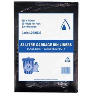 82 LT EX/H/DUTY BIN LINER BLACK CTN