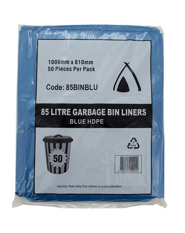 (85LT  B- HDPE) BLUE BIN LINER HIGH DENS