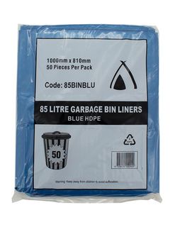 (85LT  B- HDPE) BLUE BIN LINER HIGH DENS