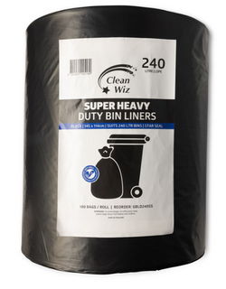 (TP-HIGH) CLEAR 140L BIN LINER HDPE 1270X1030