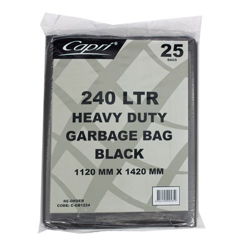 240 LTR BIN LINER BLACK HDPE