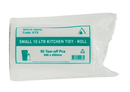 18 LTR  KITCHEN TIDY BIN LINER WHITE CTN