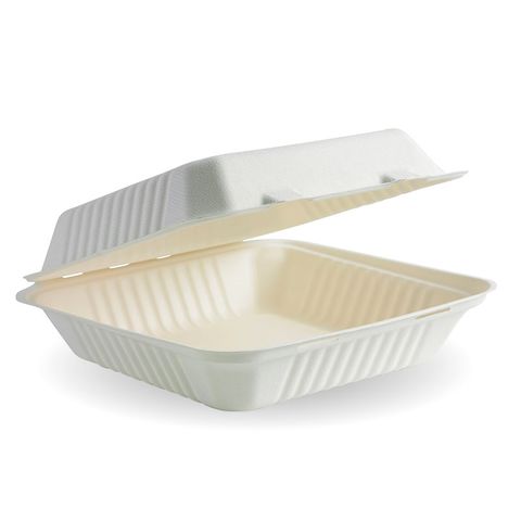CLAMSHELL DINNER LARGE 9X9X3 (SLV)