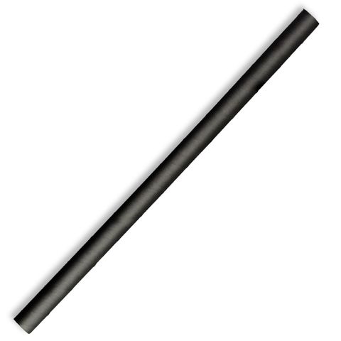 PAPER STRAWS JUMBO BLACK 10MM 197MM (CTN)