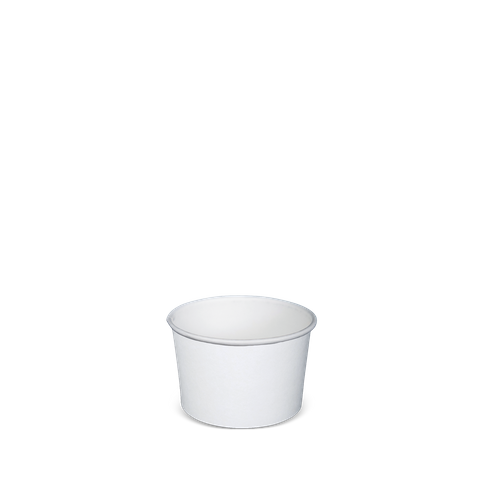 3OZ ROUND ICE CREAM BOWL WHITE PAPER