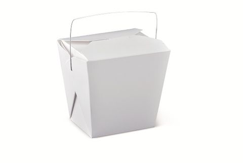 32OZ FOOD PAIL WHITE WITH HANDLE (SLV)