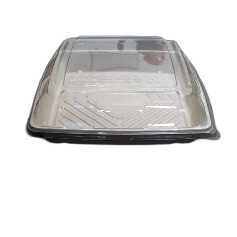 PET LID FOR SUGARCANE PLATTER-LGE BWCTLL