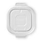 BIOPAK WHITE SQ LID FOR 280-630ML B-SLBL-W (SLV)