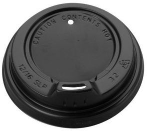LID 12OZ BLACK SIPPER 12SLPB (SLV)