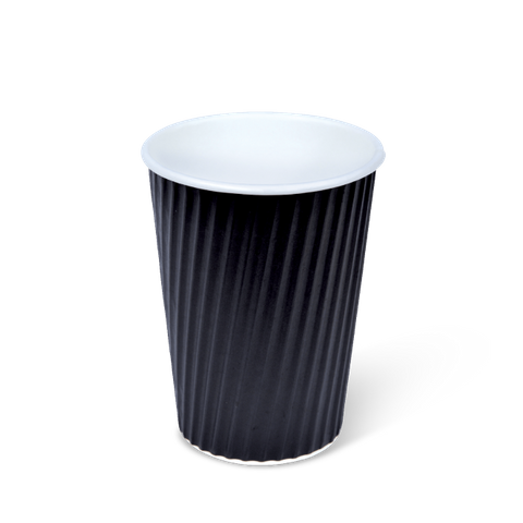 12OZ BLACK WAVE CUPS  (SLV)