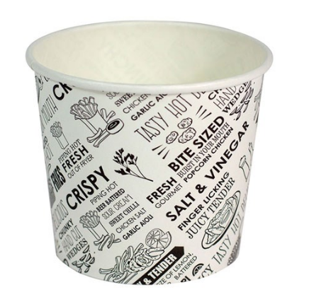 8OZ CHIP CUP PAPER DELIPRINT (SLV)